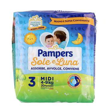 Sole & Luna Midi 20 Pannolini 4-9 Kg Taglia 3