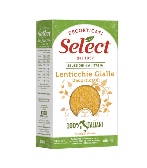 Lenticchie gialle decorticate select 400gr