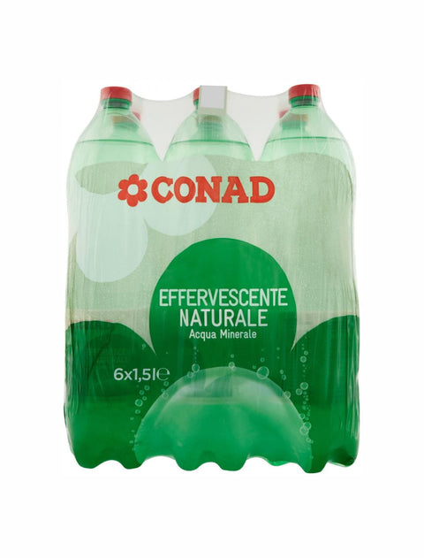 Acqua Conad effervescente naturale conf. da 6x1,5l
