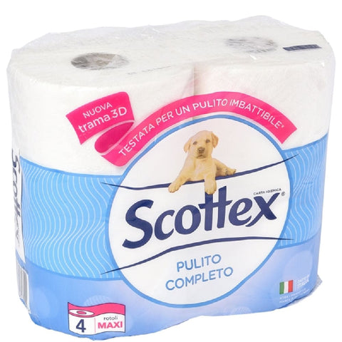 Scottex carta igienica pulito completo X4
