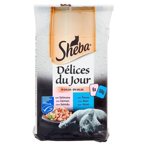 Bocconcini Gatto Salmone e Tonno Delice du Jour Sheba 6x50 gr