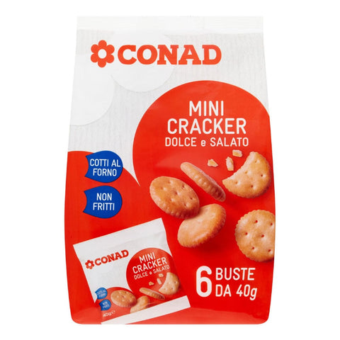 Salatini Mini Cracker Dolce e Salato Conad Multipack da 6 x 40 g