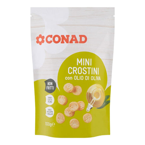 Mini crostini con olio d'oliva Conad 100 g