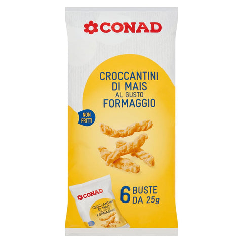 Patatine Croccantini di Mais al Gusto Formaggio Conad Multipack 25g X6