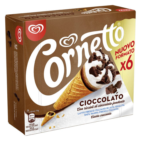 Cornetto Cioccolato Algida X6 375 gr