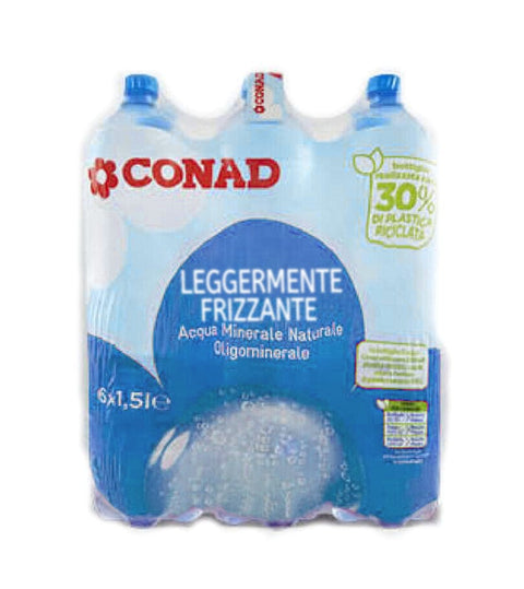 Acqua Conad leggermente frizzante conf. da 6x1.5 litri