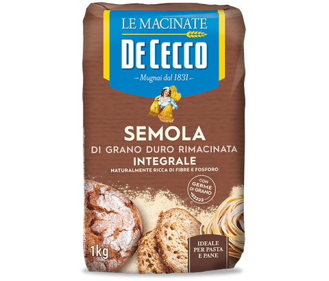 Semola Di Grano Duro Rimacinata Integrale 1 Kg De Cecco