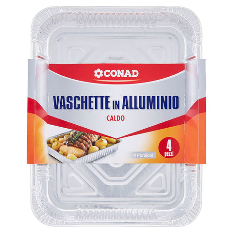 Vaschette Conad Da 4 Pezzi Senza Coperchio 4 Porzioni