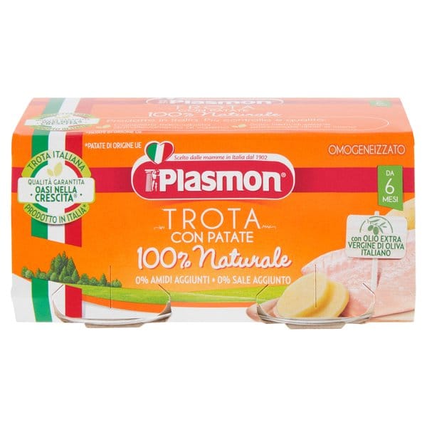 Plasmon Omogeneizzato Pesce Trota con Patate - 4x80 GR