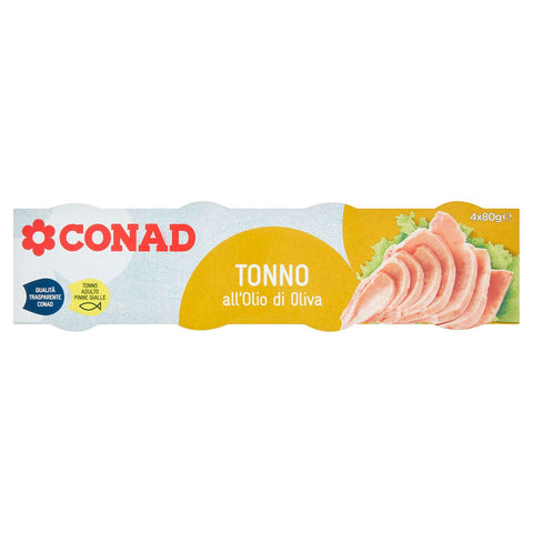 Tonno All'Olio Di Oliva Conad 4X80Gr