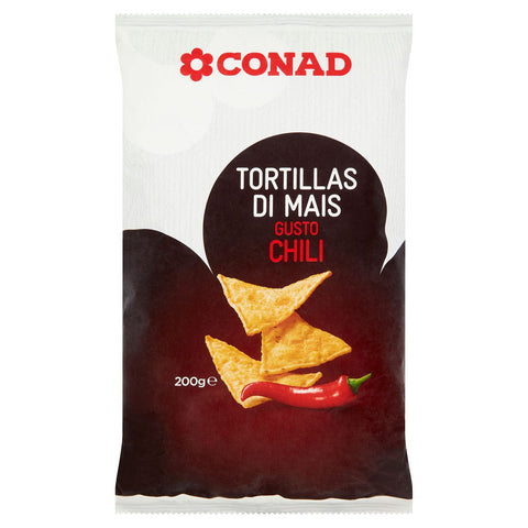 Patatine Tortillas Di Mais Chili Conad 200Gr