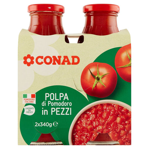 Polpa Di Pomodoro In Pezzi Conad 340 G X2