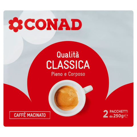 Caffè classico macinato conad 2x250gr