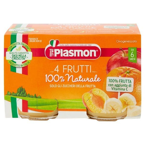 Omogeneizzati 4 frutti Plasmon 80gr X2