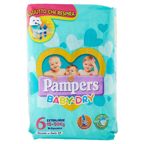 Pannolini Pampers baby dry 15-30 kg 14 pezzi