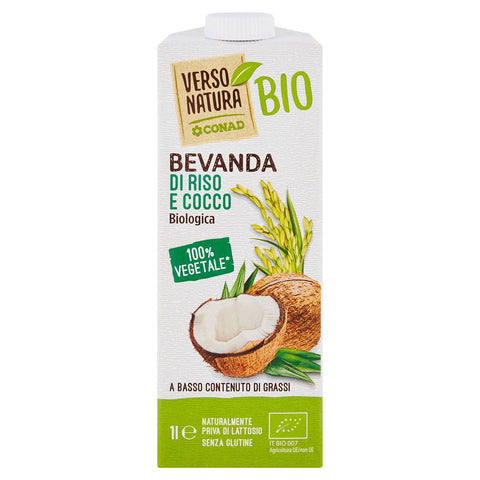 Bevanda di riso e cocco Bio Verso Natura Conad senza lattosio 1L