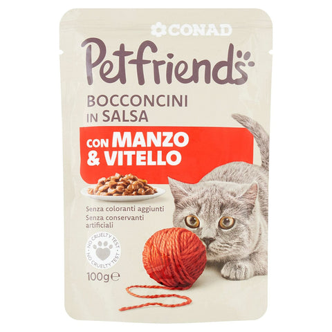 Bocconcini in salsa con manzo e vitello Conad 100gr