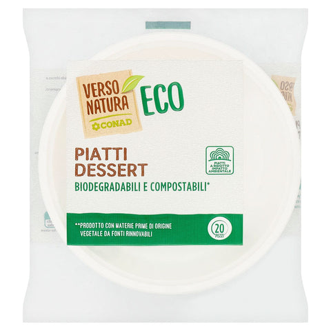 Piatti Dessert Bio Verso Natura Conad 20 Pezzi