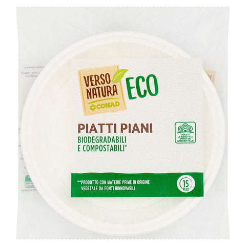 Piatti Piani Bio Verso Natura Conad 15 Pezzi