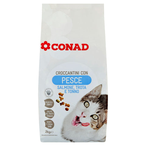 Croccantini per gatti al pesce Conad 2kg