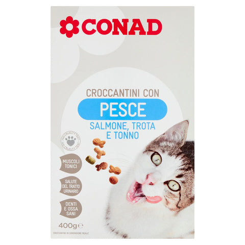 Croccantini per gatti al pesce Conad 400gr