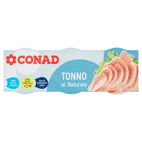 Tonno Naturale Conad 3X80Gr