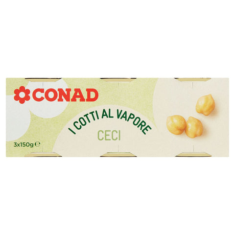 Ceci cotti a vapore Conad 3x150gr