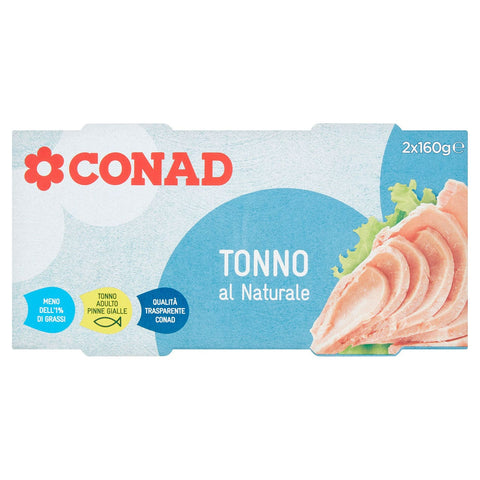 Tonno Naturale Conad 2X160Gr