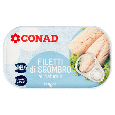 Filetti di sgombro naturale Conad 125gr