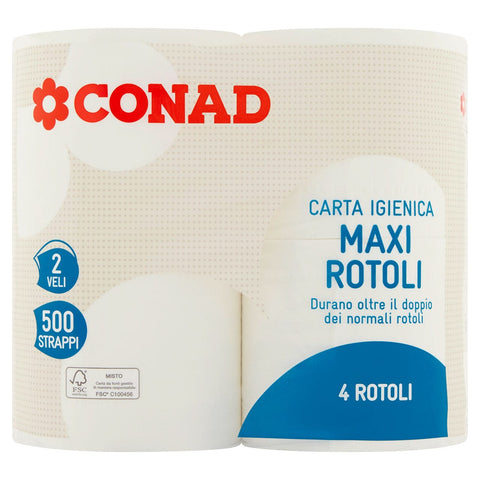 Carta igienica maxi 4 rotoli Conad