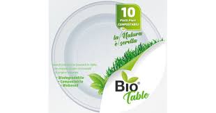 BIO Table piatti piani 10 pezzi