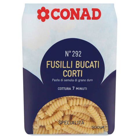CONAD FUSILLI BUCATI CORTI 292   500 GR