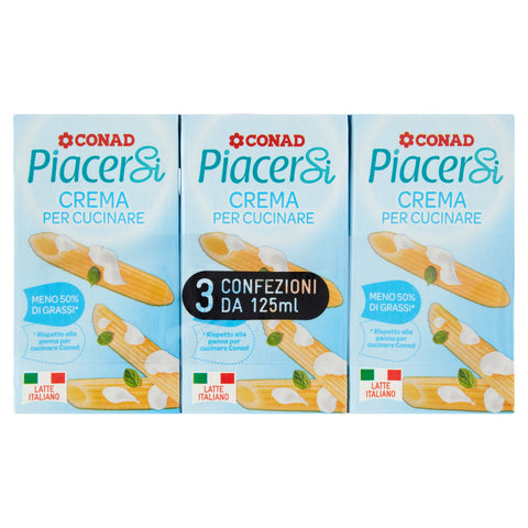CONAD Piacersi Crema per cucinare 3x125 ML