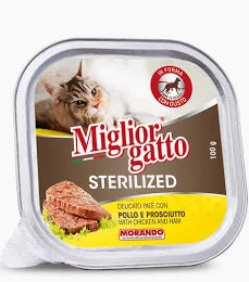 MIGLIOR GATTO Sterilized patè con pollo e prosciutto 100 GR