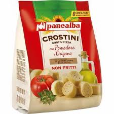 PANEALBA Crostini gusto pizza con pomodoro e origano 168 GR