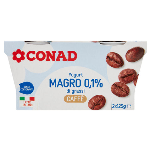 CONAD Yogurt Magro 0,1% di grassi Caffè 2x125 GR