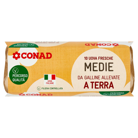 CONAD 10 Uova medie da allevamento a terra