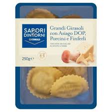 CONAD SAPORI E DINTORNI Girasoli con asiago DOP, porcini e Finferli 250 GR