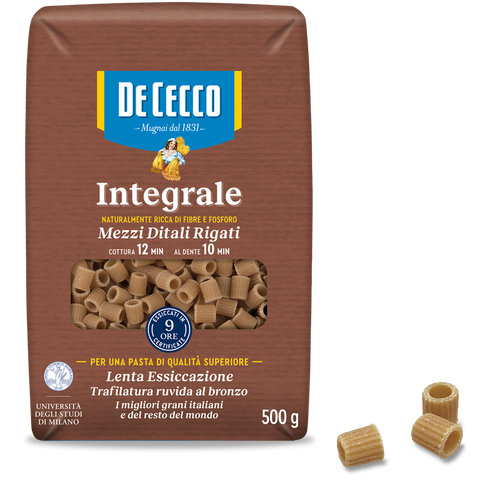 DE CECCO Mezzi Ditali rigati Integrali 500 GR