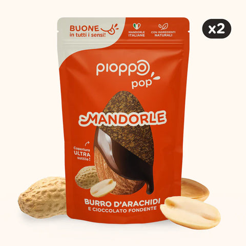 PIOPPO POP MANDORLE Burro di arachidi e cioccolato