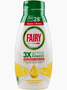 FAIRY Platinum Gel 3X Active Power anti-odore 28 lavaggi