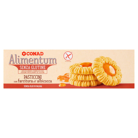 CONAD ALIMENTUM Pasticcini Senza Glutine con farcitura all'albicocca 80 GR