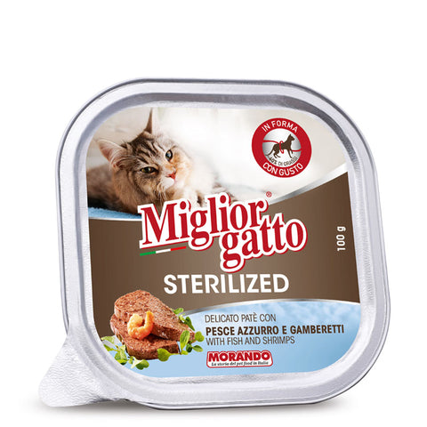 MIGLIOR GATTO Sterilized patè con pesce azzurro e gamberetti 100 GR