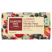 CONAD SAPORI E IDEE Spremuta di Mirtillo selvatico nero e rosso 3x125 ML