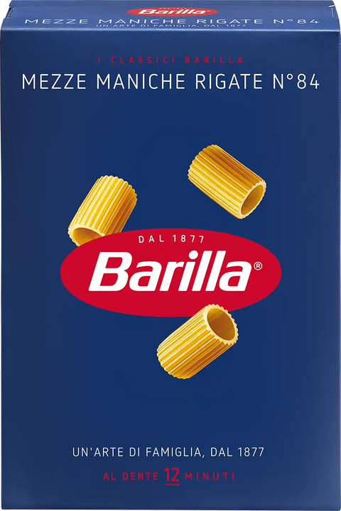 BARILLA MEZZE MANICHE RIGATE 500 GR