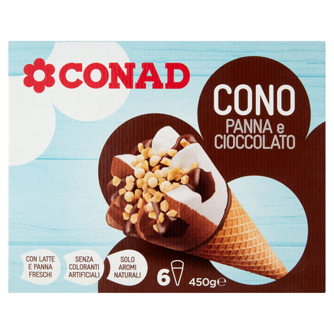 CONAD Cono gelato panna e cioccolato 450 GR