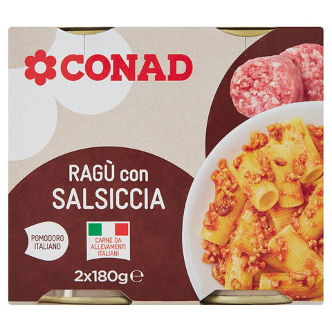 CONAD Ragù con salsiccia 2x180 GR