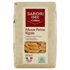 CONAD Pasta di semola di grano duro SAPORI & IDEE MEZZE PENNE RIGATE 500 GR