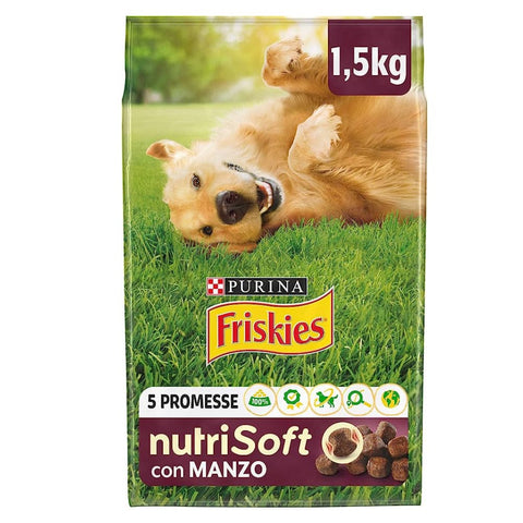 Crocchette per Cani con manzo Purina Friskies Nutri Soft 1,5 KG