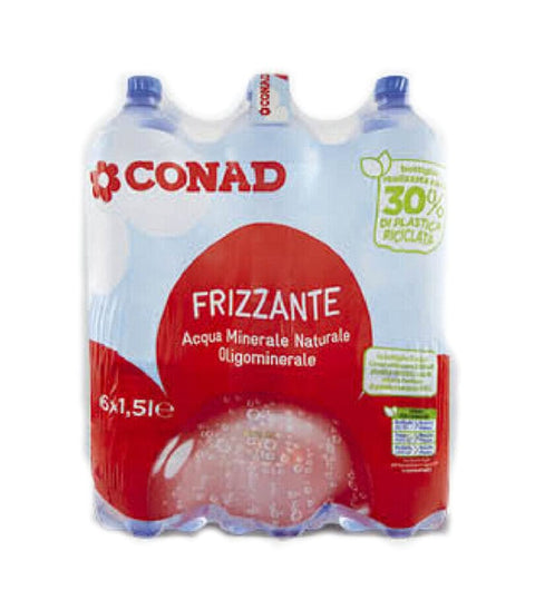 Acqua Conad frizzante conf. da 6x1.5 litri – Gresy